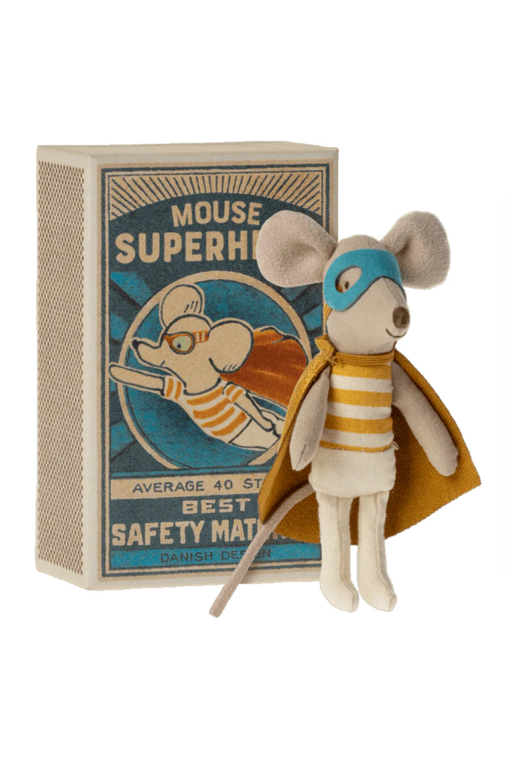 Maileg Superhero Mouse In Box, Little Brother