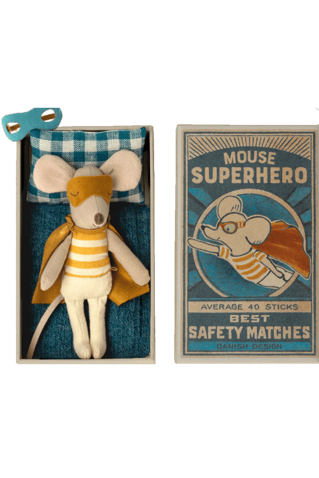 Maileg Superhero Mouse In Box, Little Brother