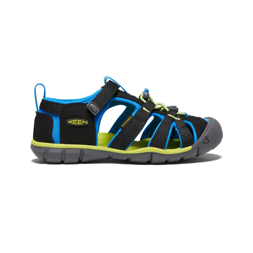 Keen Kids Seacamp II CNX Sandal 12 Black Brilliant Blue