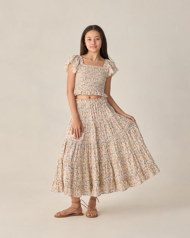 Rylee + Cru Teen Ruffle Tiered Maxi Skirt