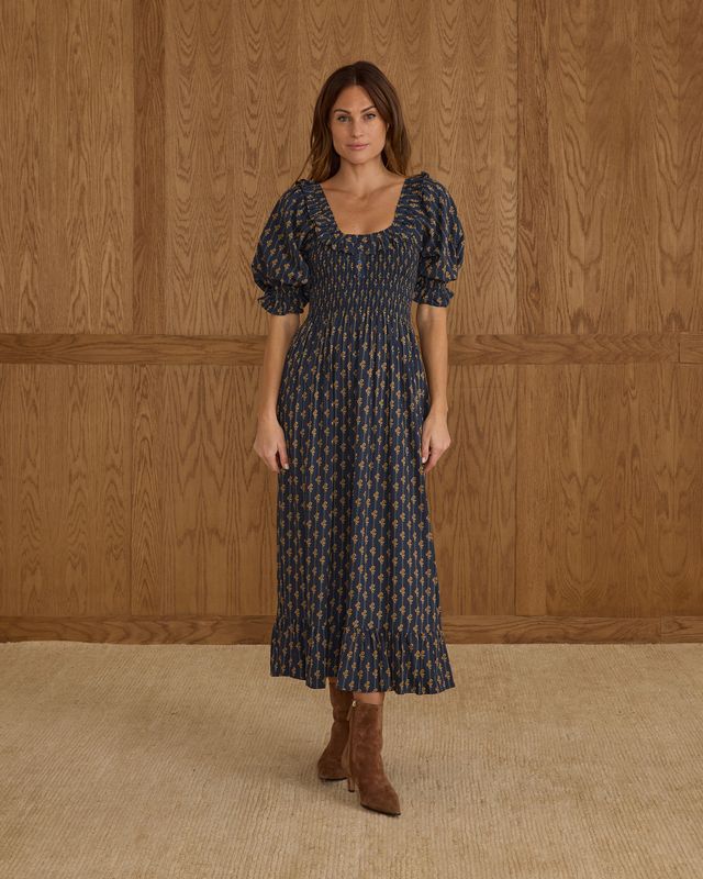 rylee and cru women's dress + Lexi - Vintage Bloom ss25salew Black 3D Floral Applique and a full skirt Size (EU):44