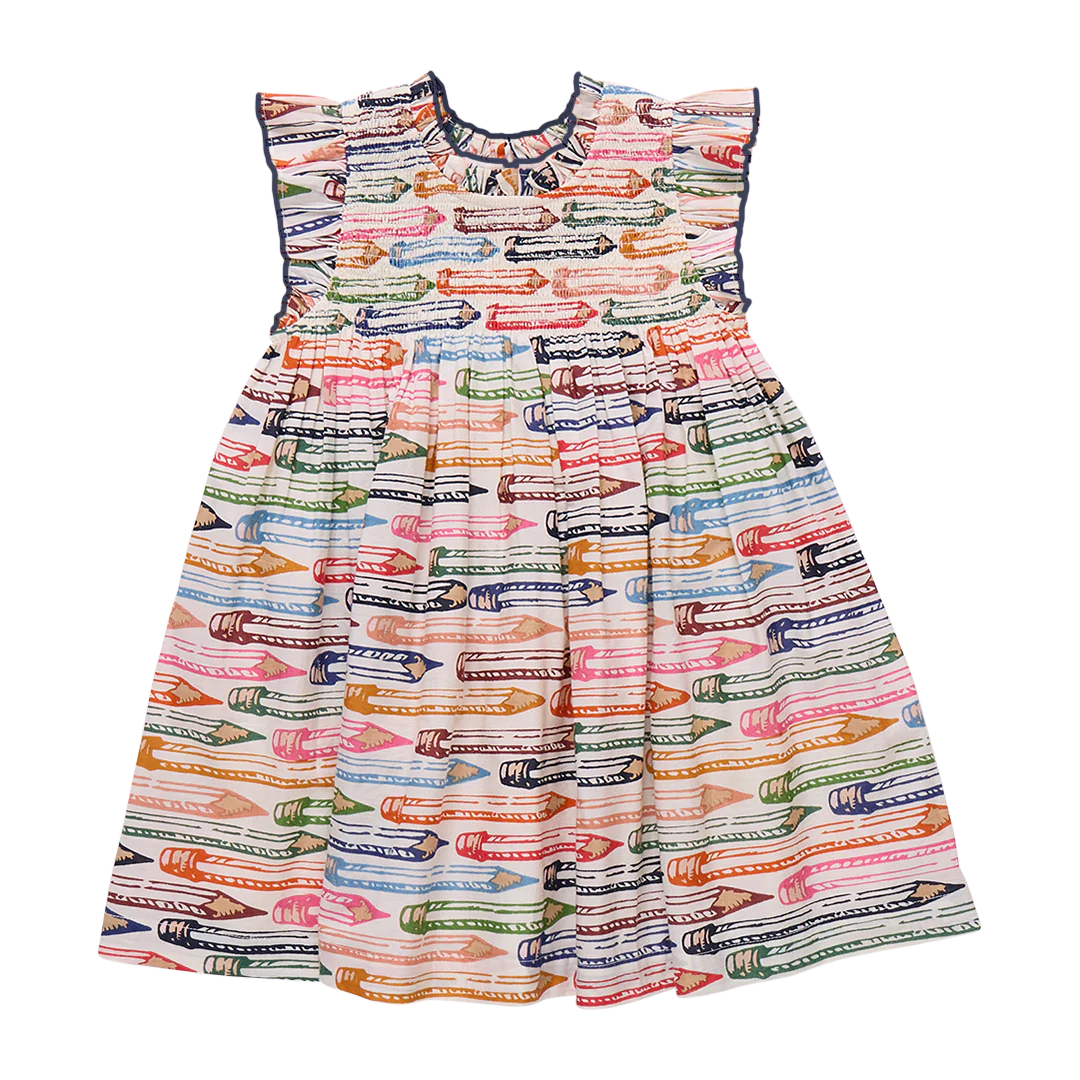 Pink Chicken Stevie Dress - Colored Pencils
