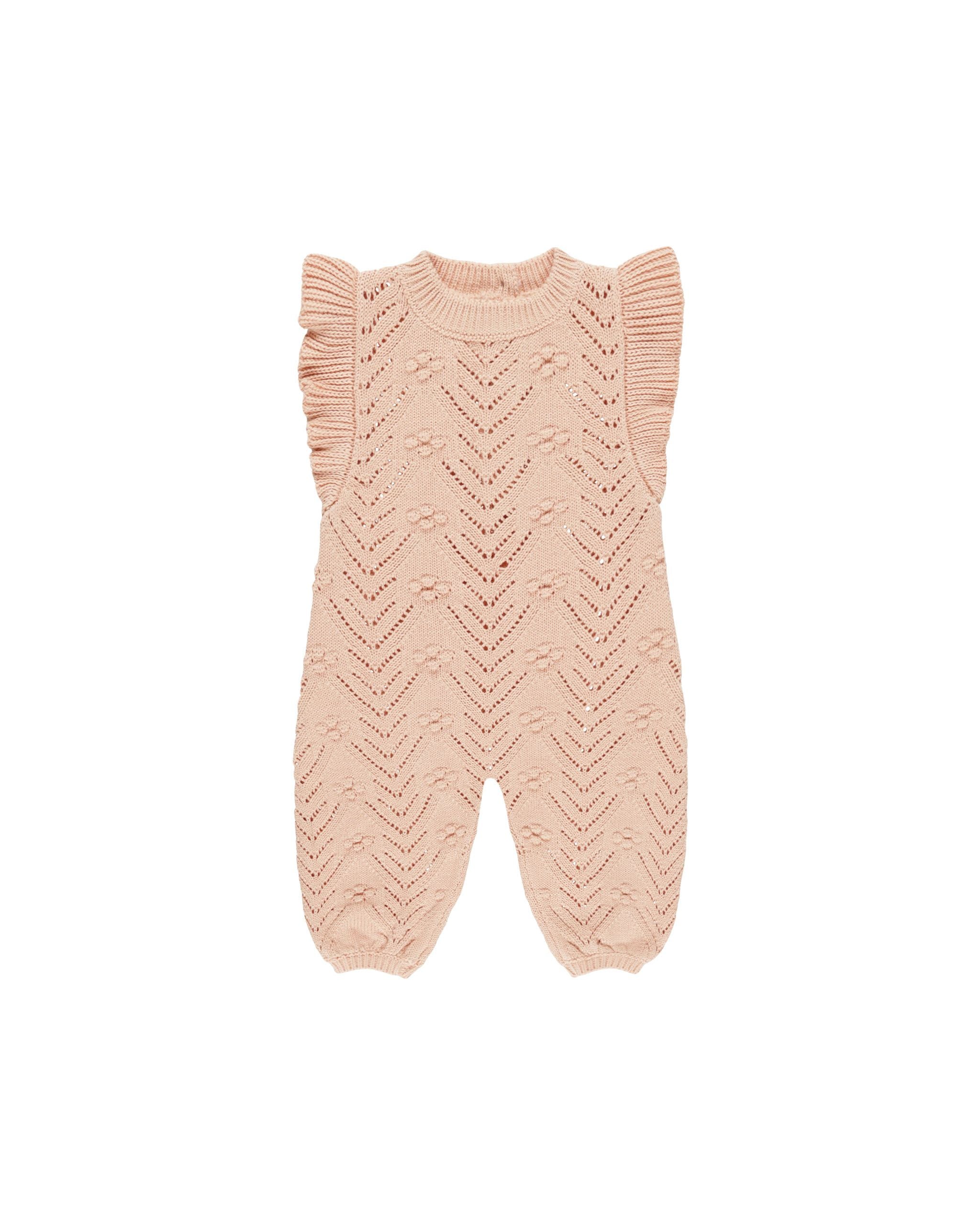 Quincy Mae Mira Knit Romper - Melon – Hopscotch Kids