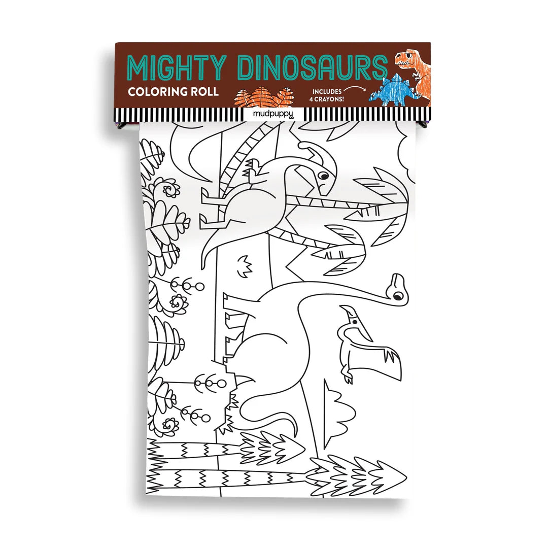 Mudpuppy Mighty Dinosaurs Coloring Roll – Hopscotch Kids