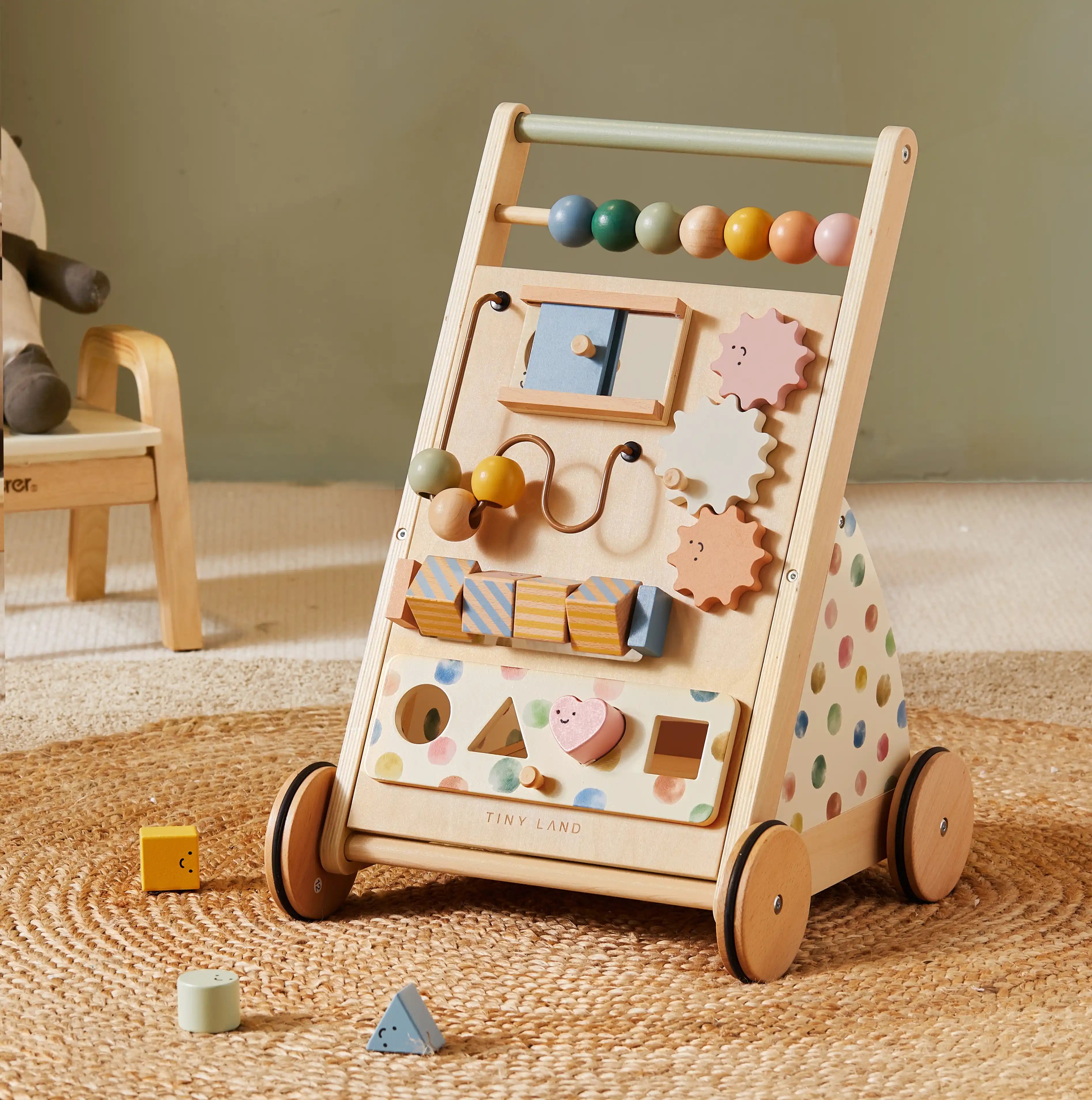 Small Foot Baby 10650 Anello Sensoriale In Legno Capretto Ludwig - Gioco Prima Infanzia