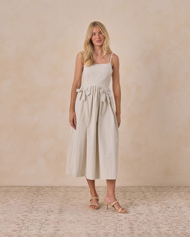 beatrice midi dress Noralee Women's Beatrice Midi Dress - Sky Stripe