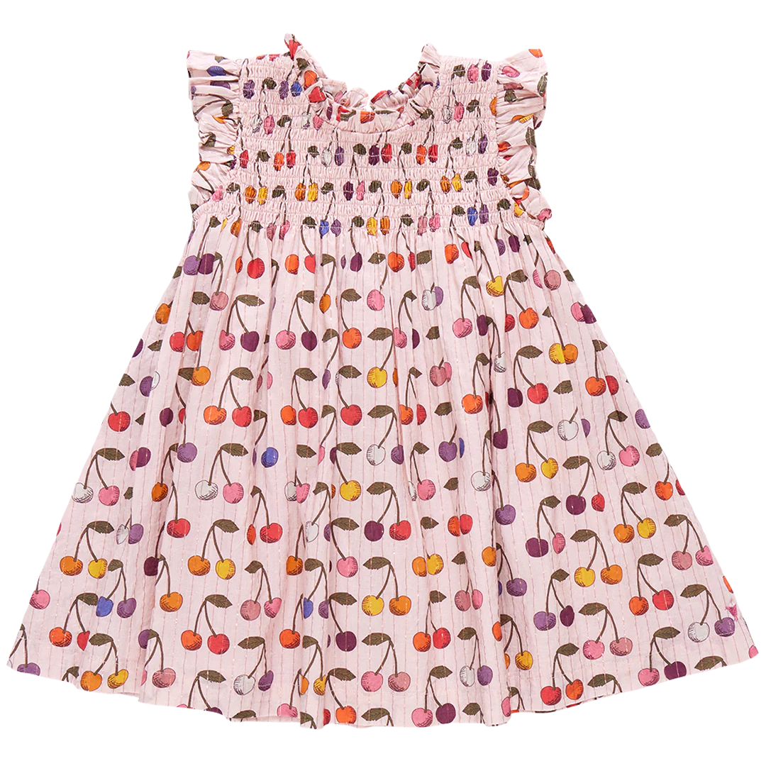 Pink Chicken Stevie Dress - Cloud Pink Cherry Hopscotch Kids Pink Chicken Stevie Dress - Cloud Pink Cherry Hopscotch Kids