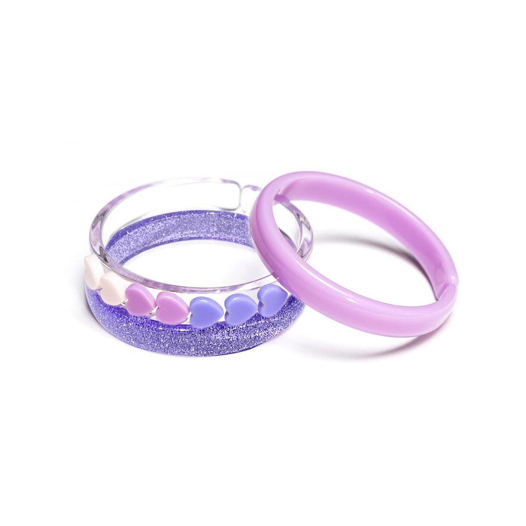 Lilies & Roses Hearts Lilac Shades Bangles