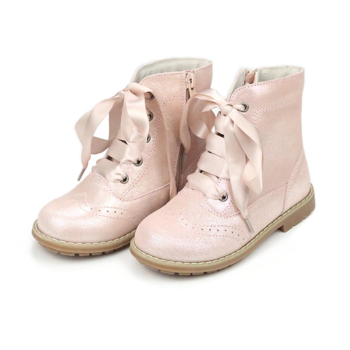 L'amour Stellina Brogue Boot - Pink Shimmer