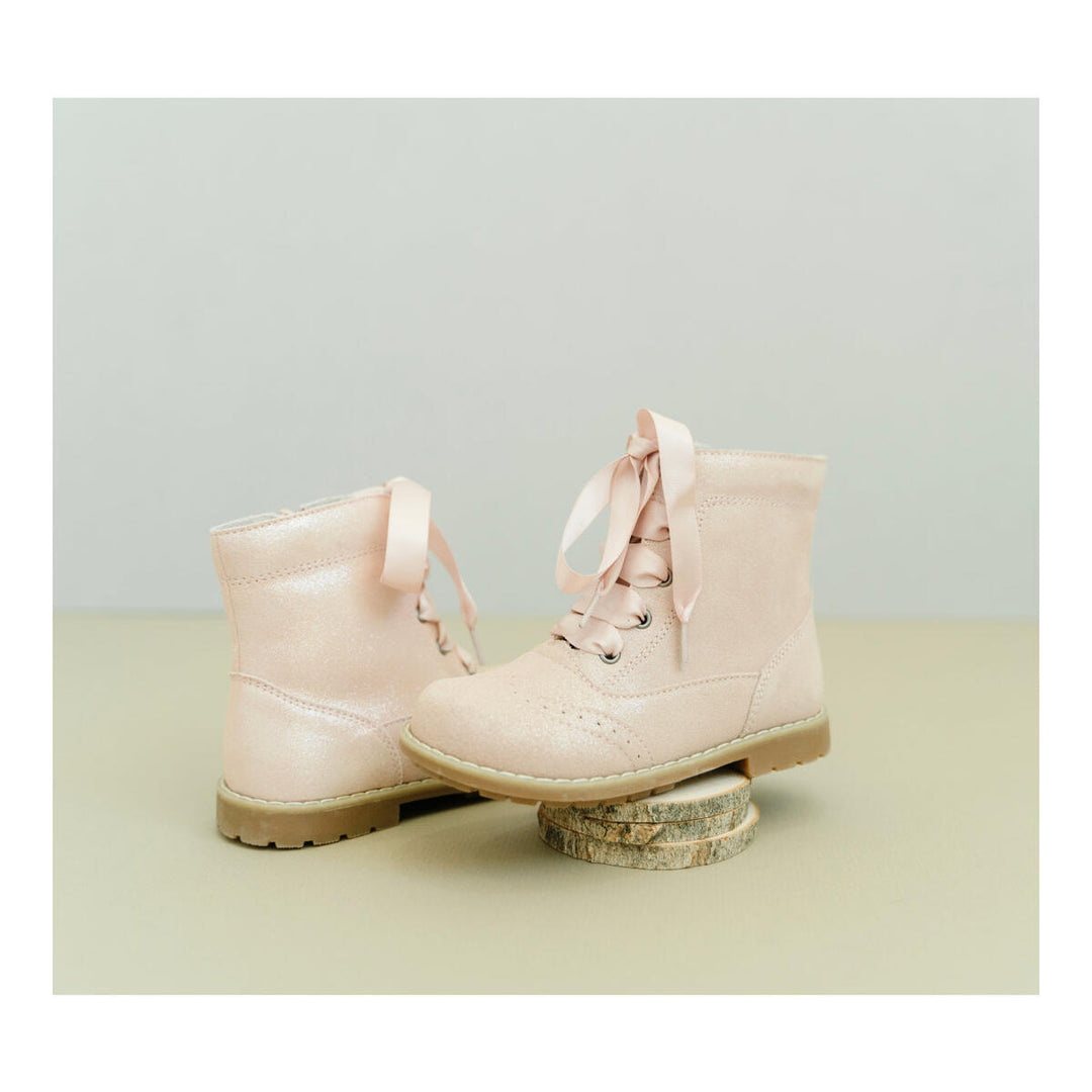 L'amour Stellina Brogue Boot - Pink Shimmer