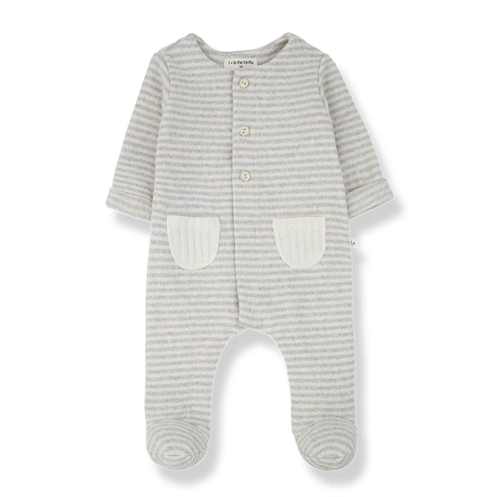 1+ In the Family Adria Striped Jumpsuit - Perla