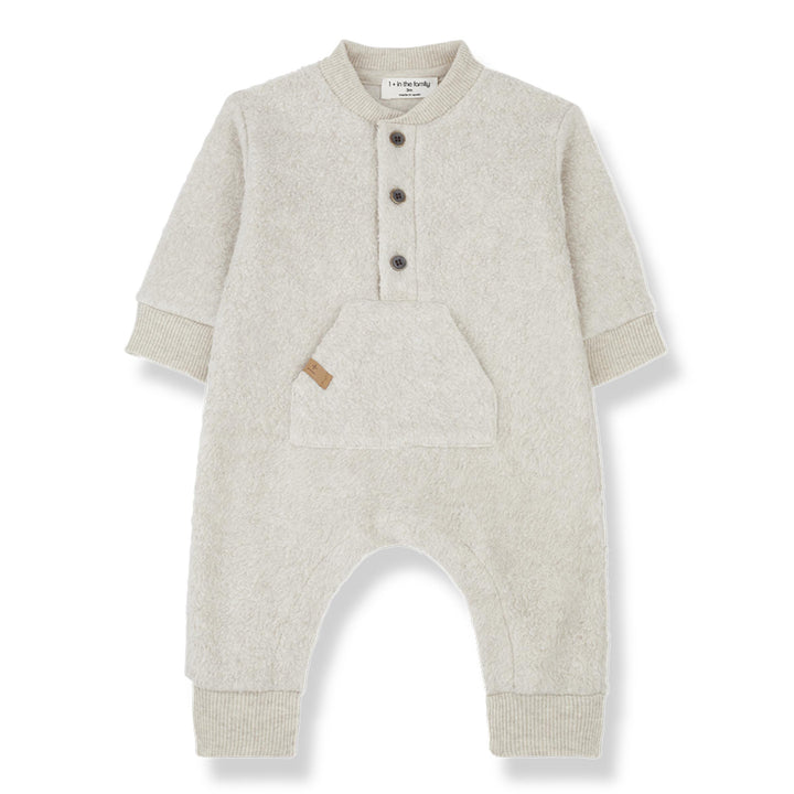 1+ In the Family Victor Fleece Jumpsuit - Oatmeal