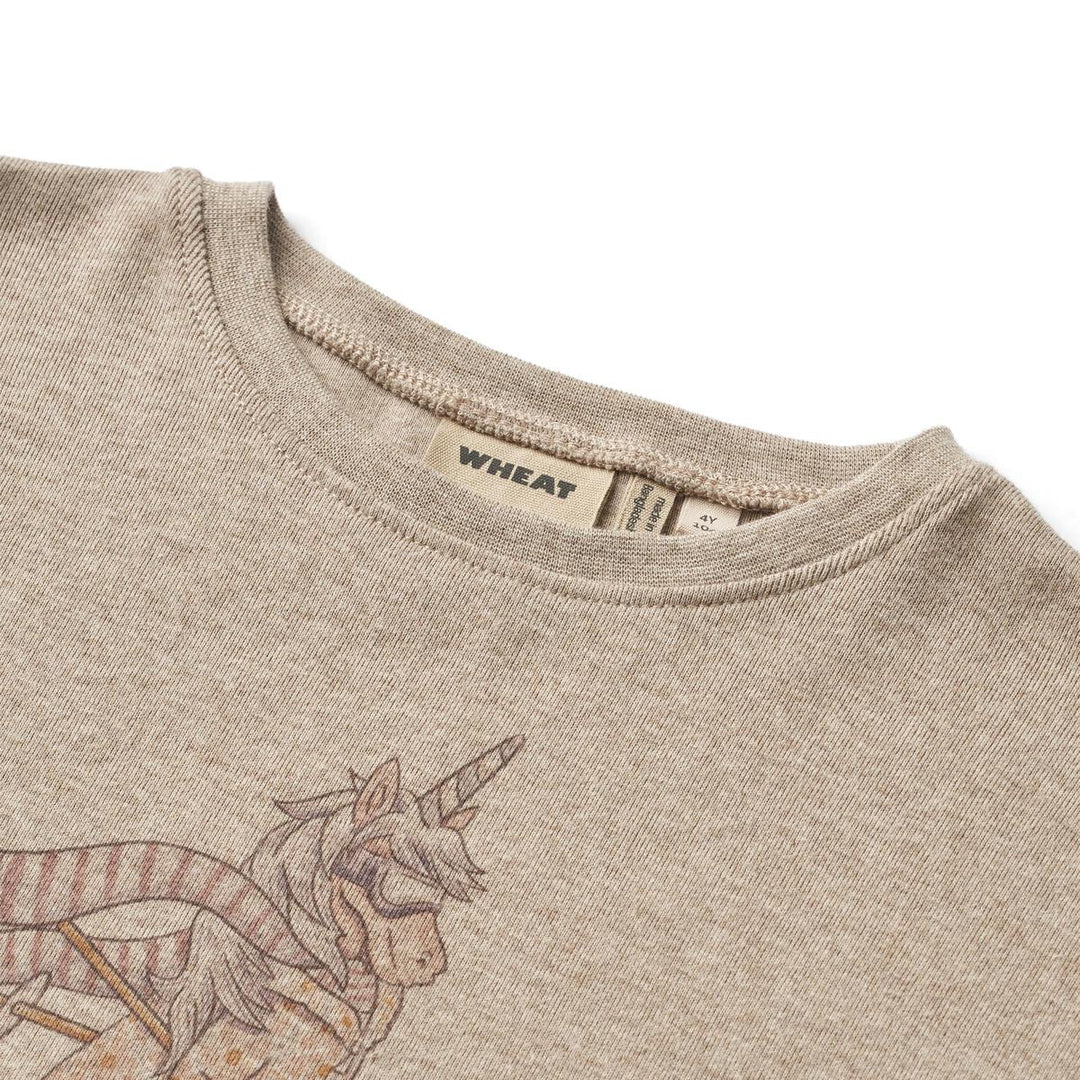 Wheat Hanni Skiing Unicorn Tee