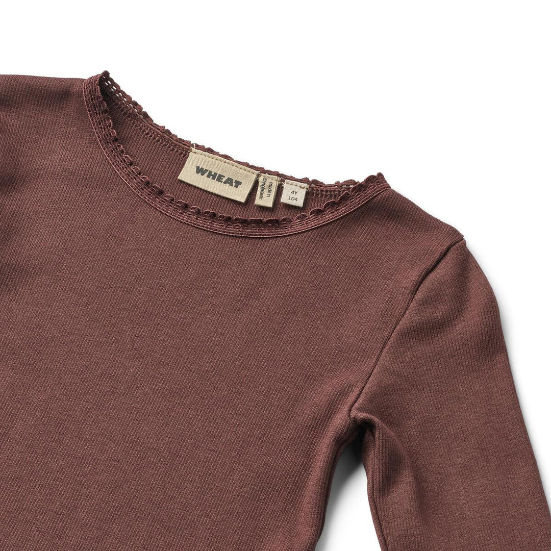 Wheat Organic Reese Rib Tee - Eggplant