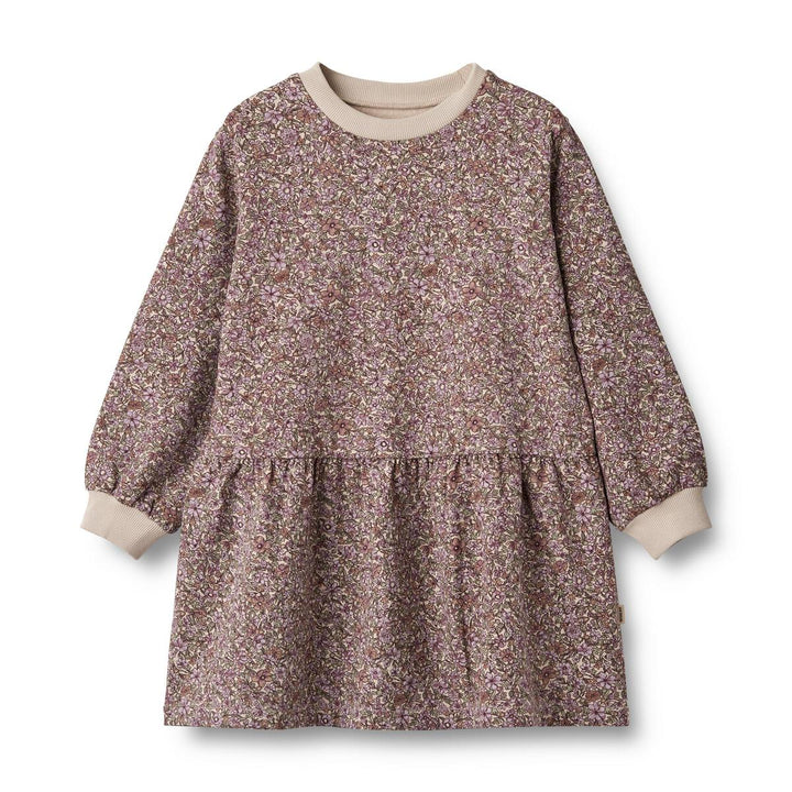 Wheat Orgnic Zenia Sweatshirt Dress - Lilac Flowers