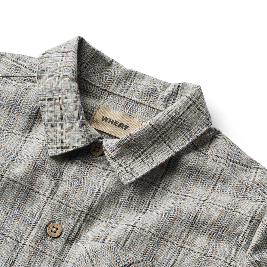 Wheat Oscar Shirt - Cloudy Blue Check