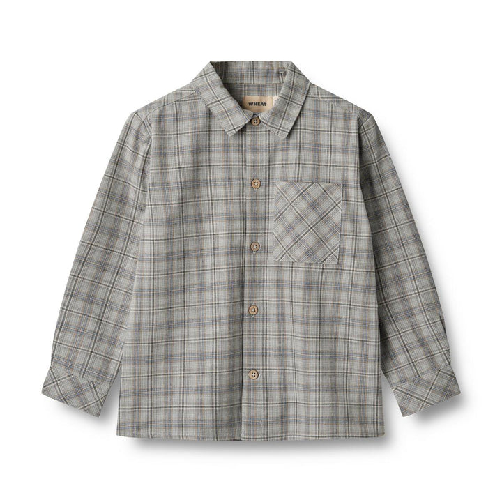 Wheat Oscar Shirt - Cloudy Blue Check