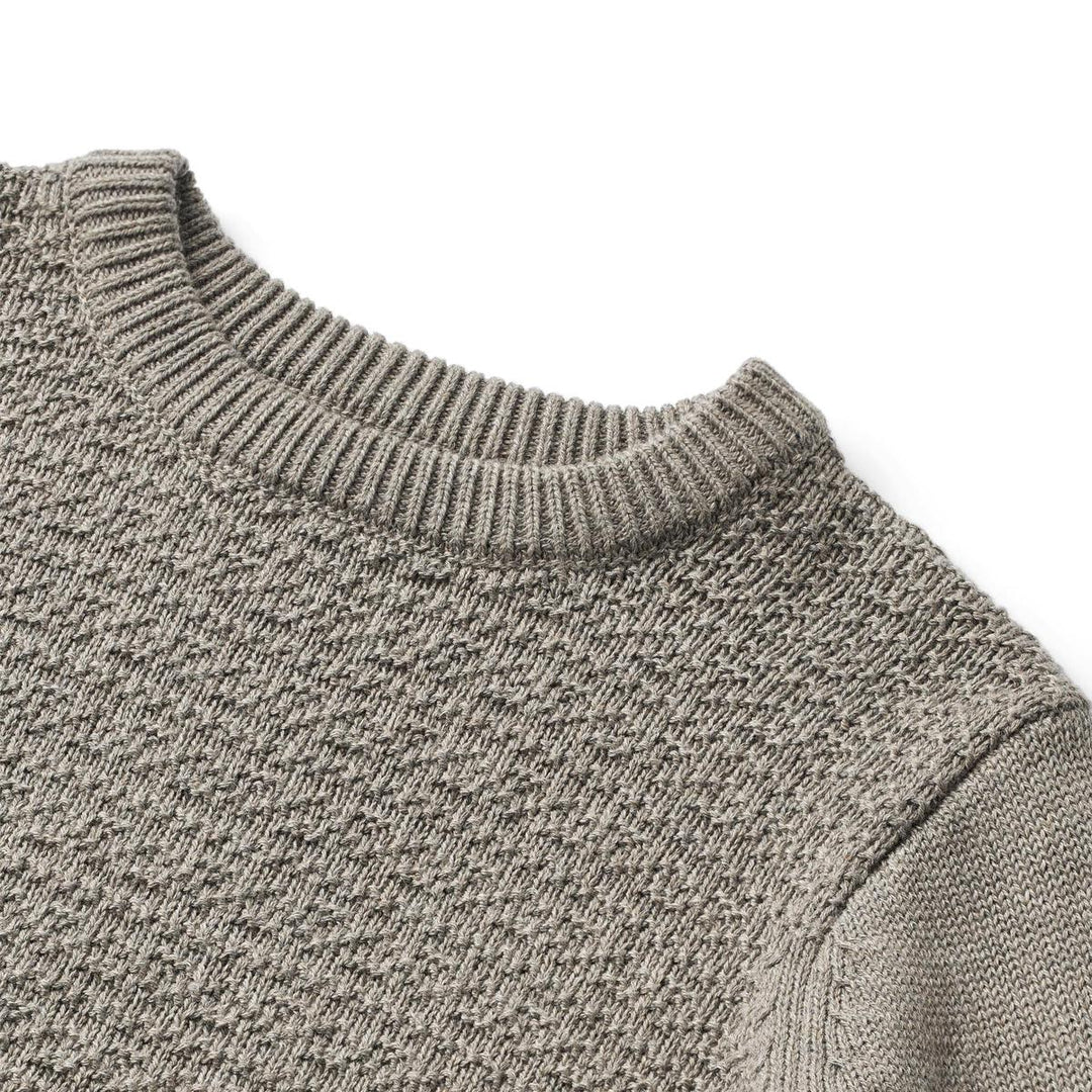 Wheat Knit Pullover Borris - Warm Grey Melange