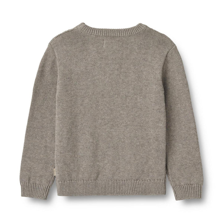 Wheat Knit Pullover Borris - Warm Grey Melange