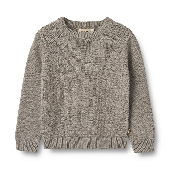 Wheat Knit Pullover Borris - Warm Grey Melange