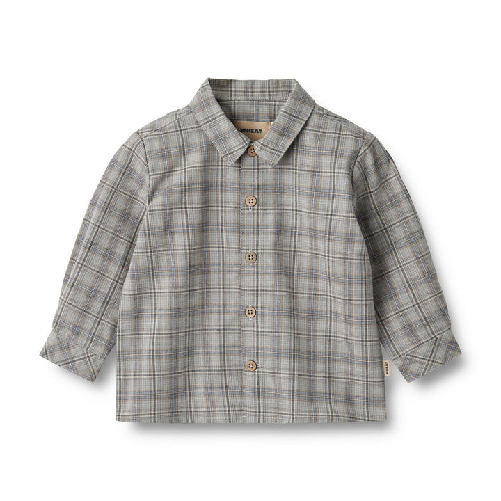 Wheat Oscar Shirt - Cloudy Blue Check