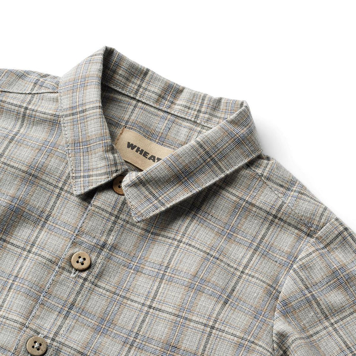 Wheat Oscar Shirt - Cloudy Blue Check