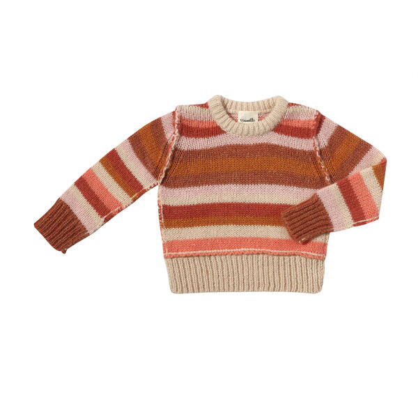 Vignette Donna Sweater - Coral Stripe