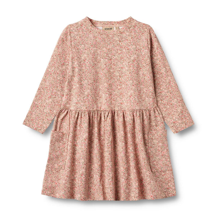 Wheat Bessie Dress - Rose Dust Flower Meadow
