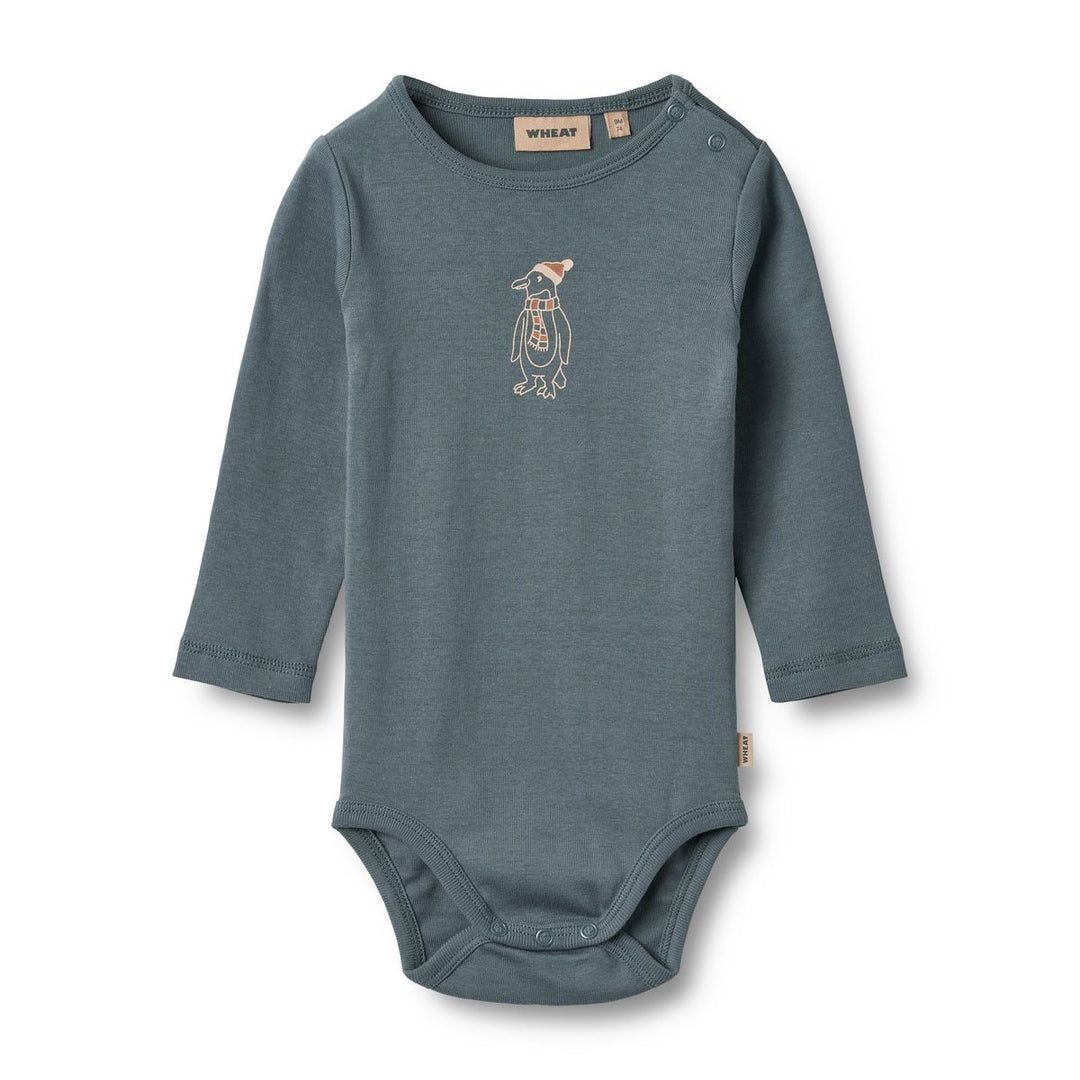 Wheat Leo Penguin Bodysuit