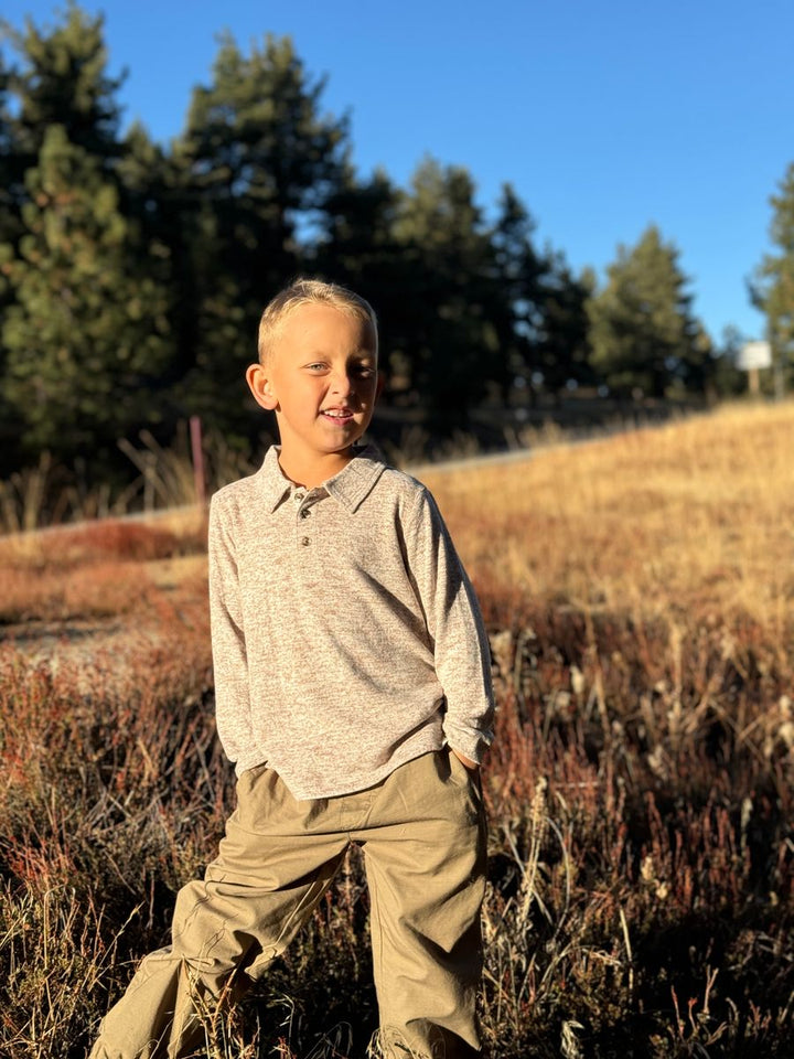 Me & Henry Spencer Polo - Heathered Beige