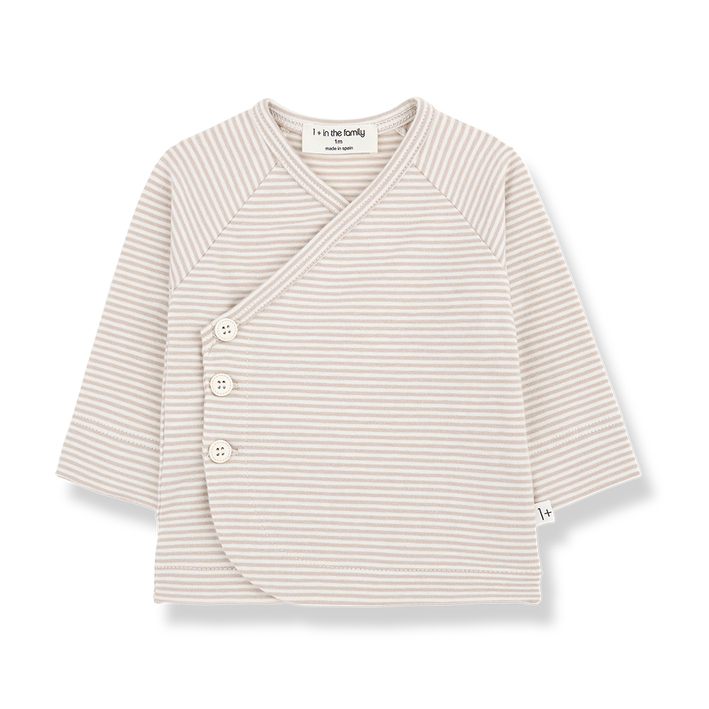 1+ In The Family Idara Long Sleeve Shirt - Beige