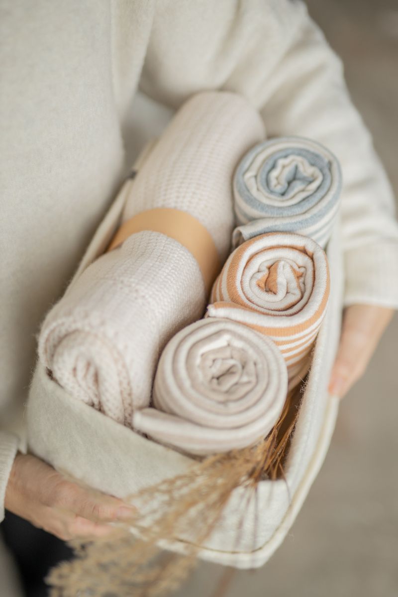 1+ In The Family Jeanine Blanket - Blue