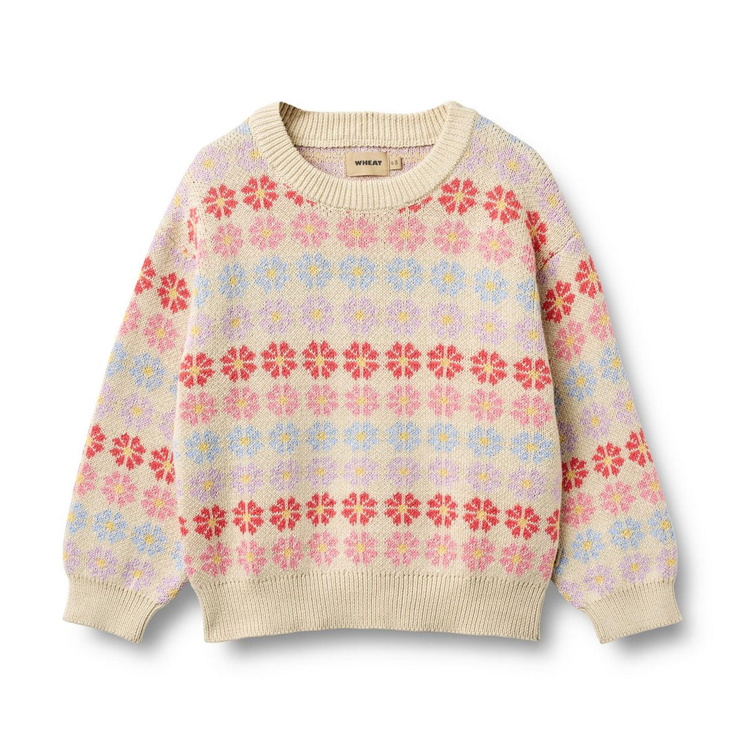 Wheat Jacquard Pullover Harlow - Sandshell Flowers