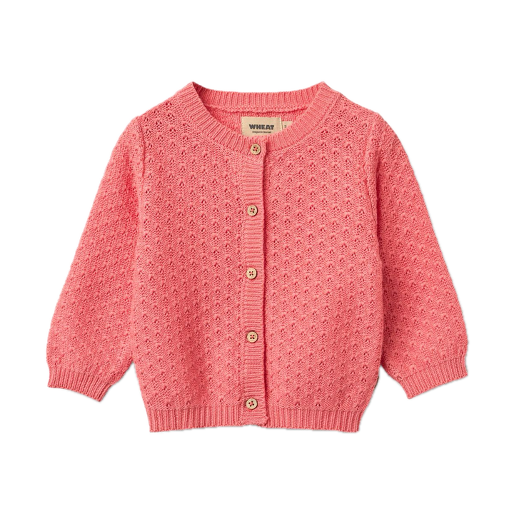 Wheat Knit Cardigan Magnella - Coral