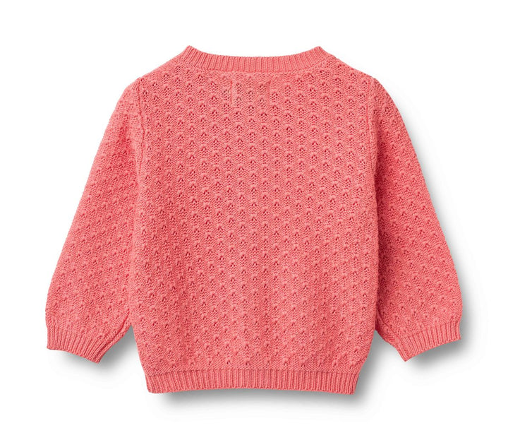 Wheat Knit Cardigan Magnella - Coral