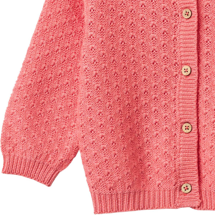 Wheat Knit Cardigan Magnella - Coral