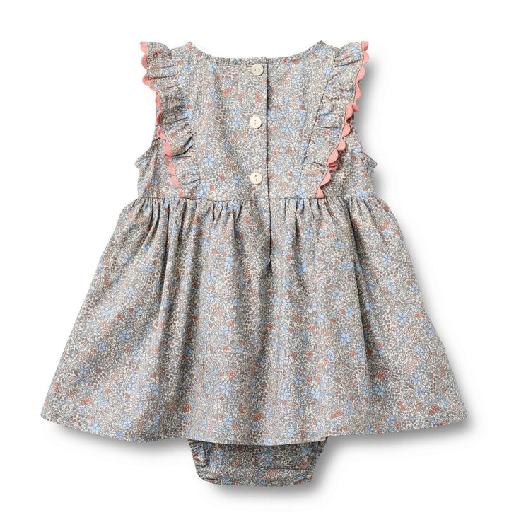 Wheat Dress Sofia - Air Blue Flowers