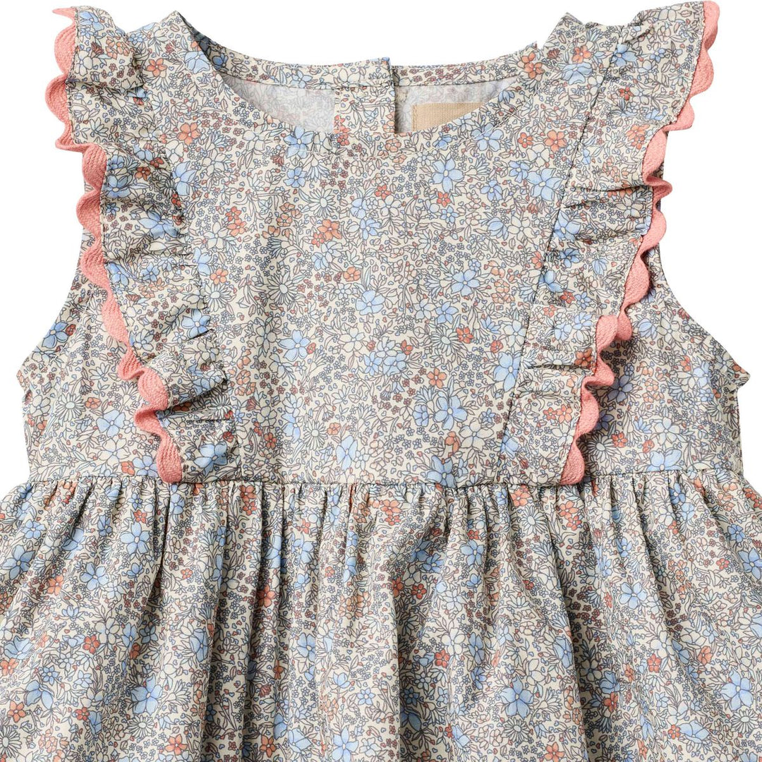 Wheat Dress Sofia - Air Blue Flowers