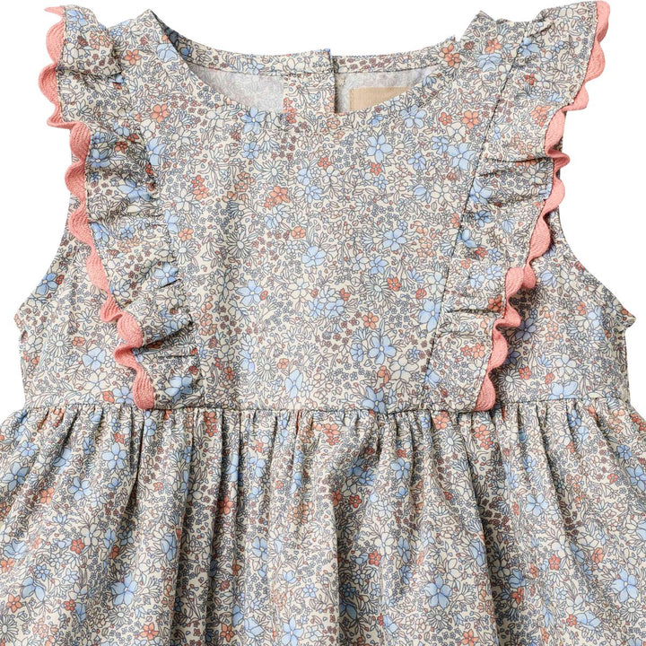 Wheat Dress Sofia - Air Blue Flowers