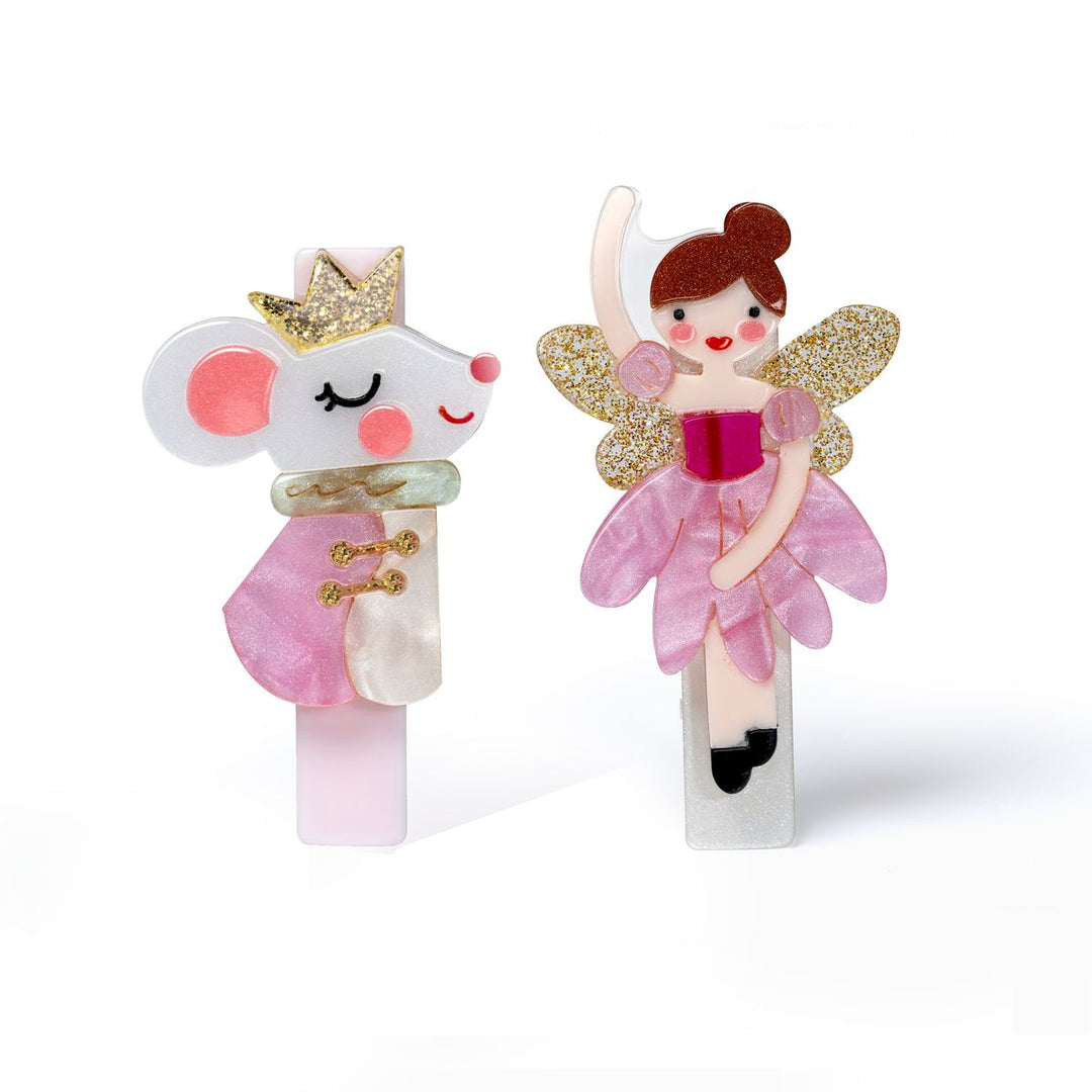 Lilies & Roses Mouse Ballerina Hair Clips