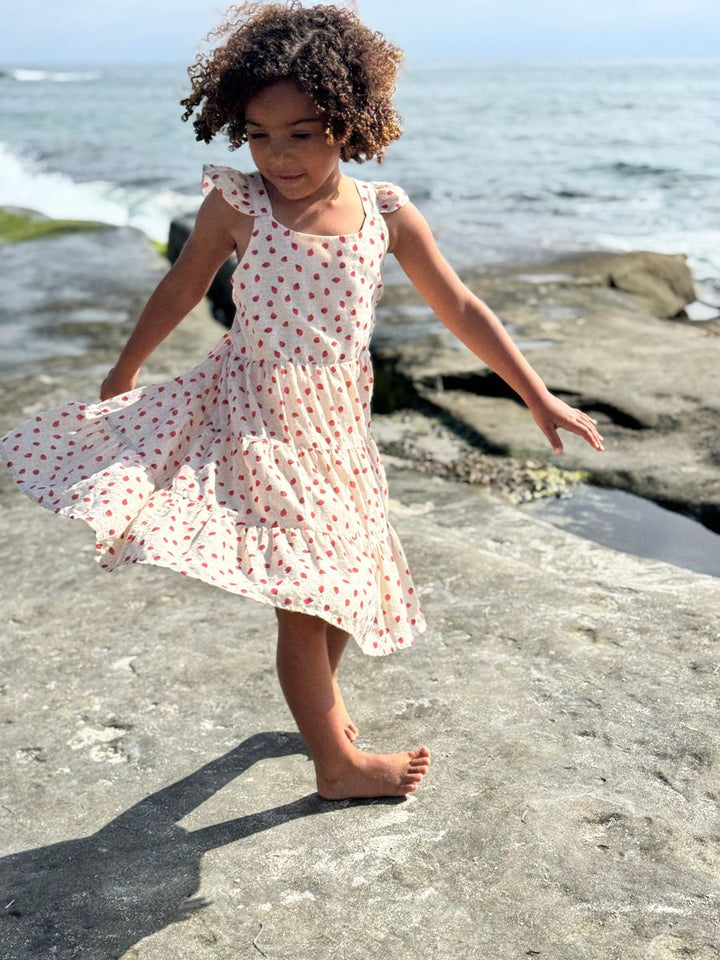 Vignette Emmie Dress - Oatmeal Strawberries