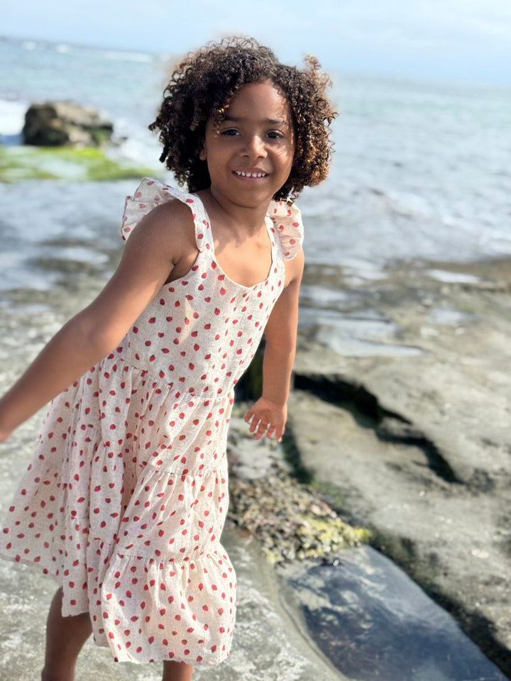 Vignette Emmie Dress - Oatmeal Strawberries