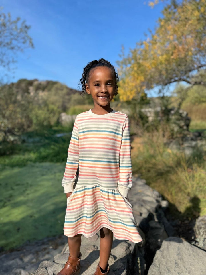 Vignette Lara Dress - Rainbow Stripe