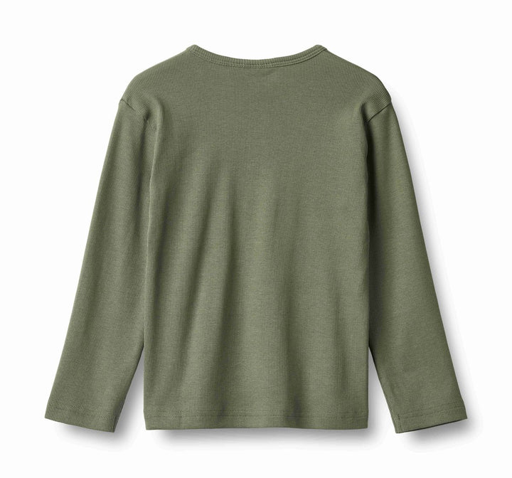 Wheat Morris Long Sleeve Henley Tee - Thyme