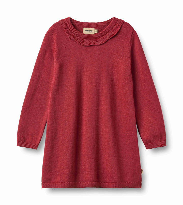Wheat Nannie Knit Dress - Red Cherry
