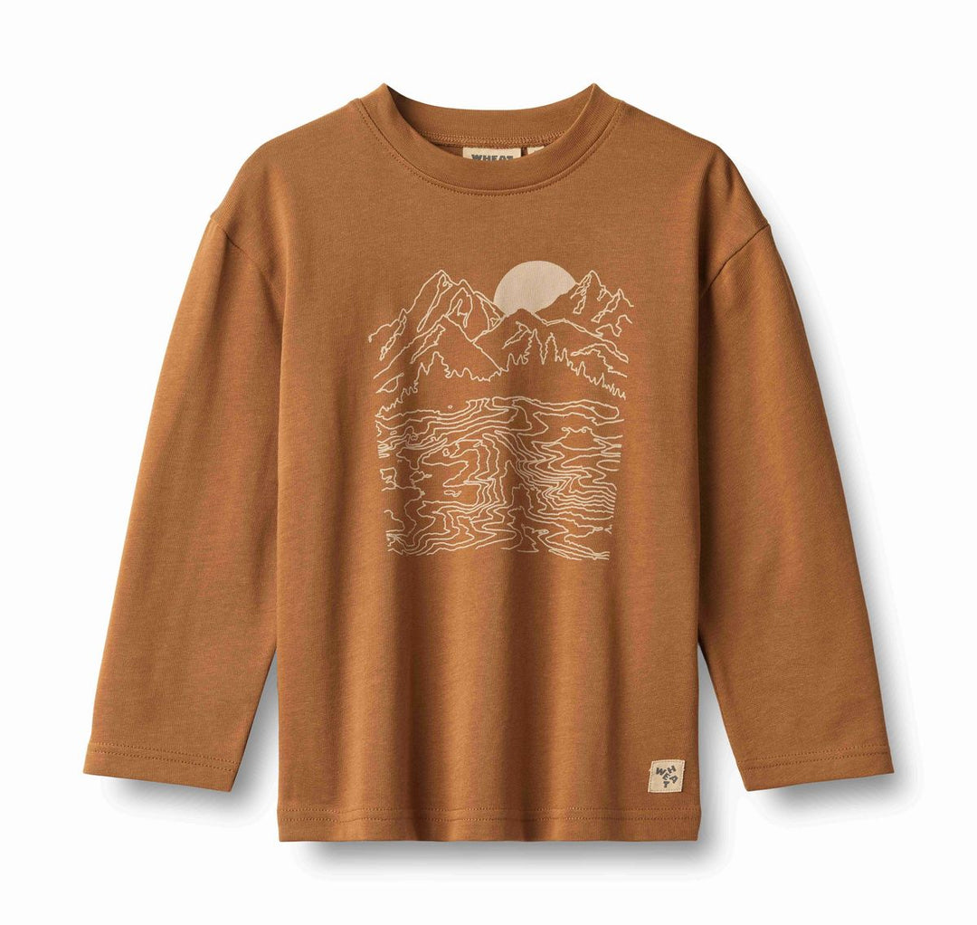 Wheat Adam Long Sleeve Tee - Warm Hazel