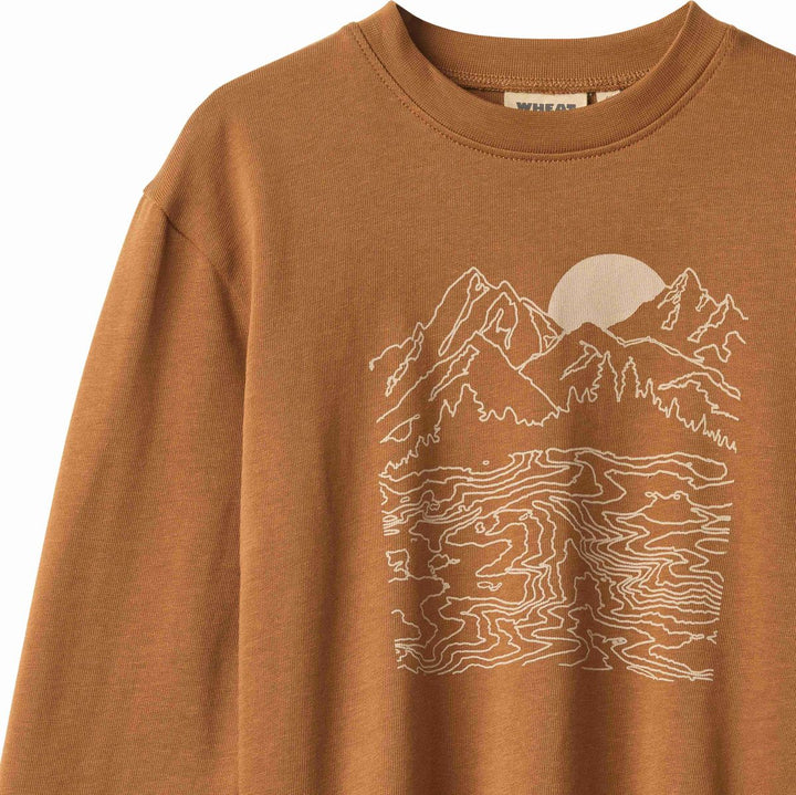 Wheat Adam Long Sleeve Tee - Warm Hazel