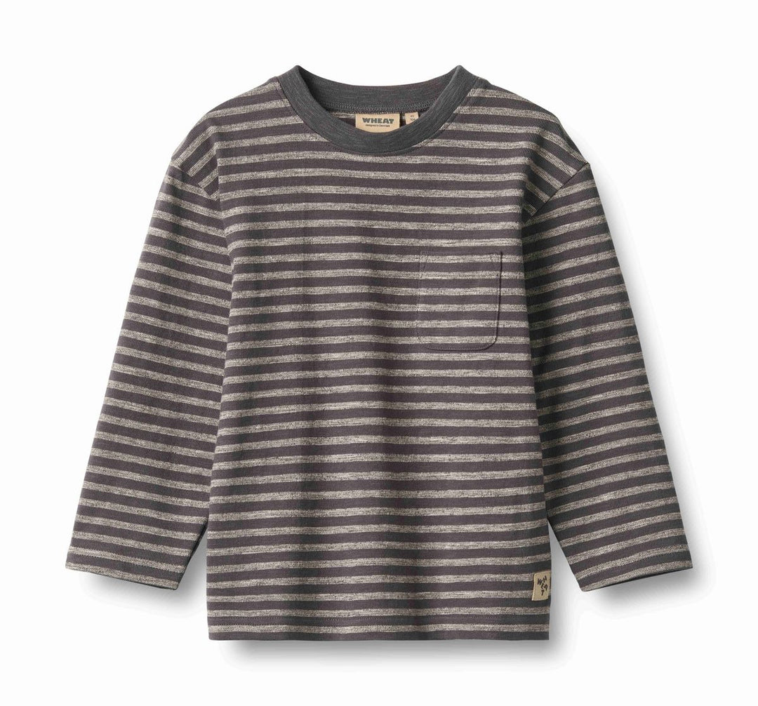 Wheat Ross Long Sleeve Tee - Dark Charcoal