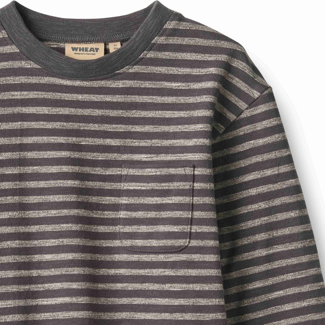 Wheat Ross Long Sleeve Tee - Dark Charcoal