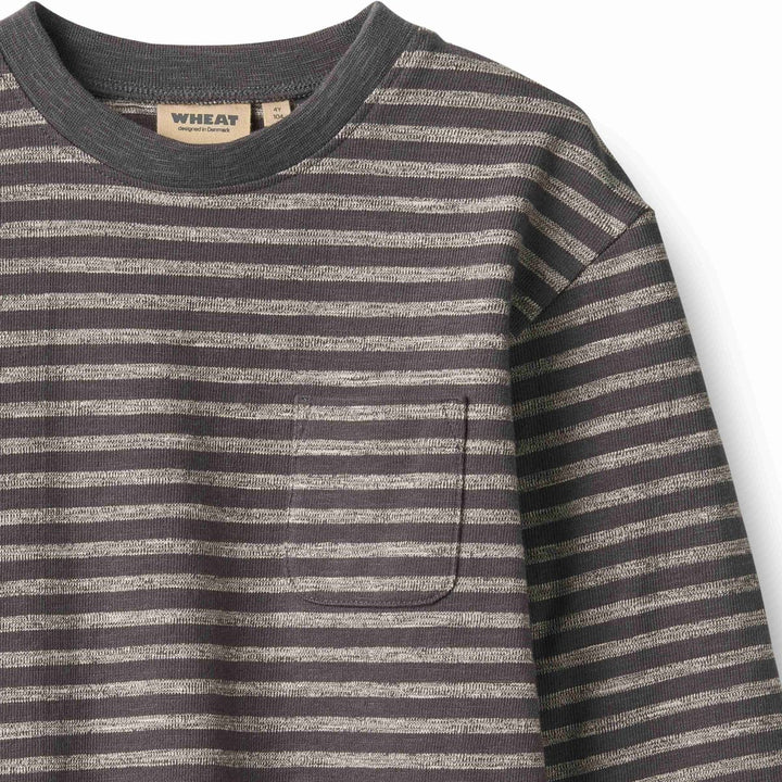 Wheat Ross Long Sleeve Tee - Dark Charcoal